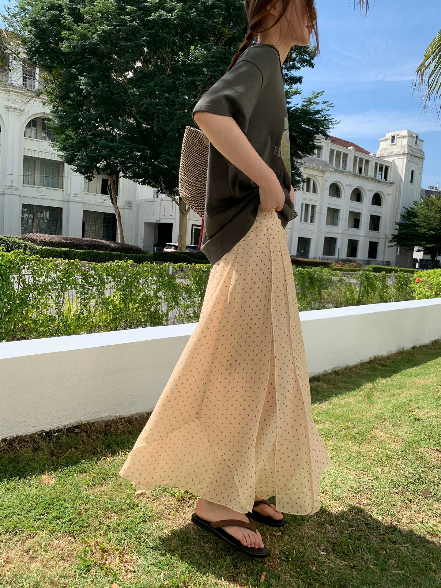 KANO Temperament Slim Floral Skirt