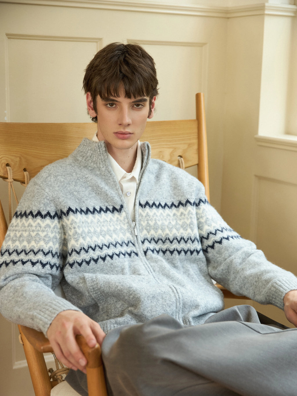 Stay The Night Half Turtleneck Zipper Cardigansweater