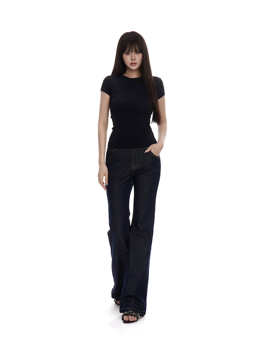WITHMIN Straight Shoulders Slim and Slim Tee