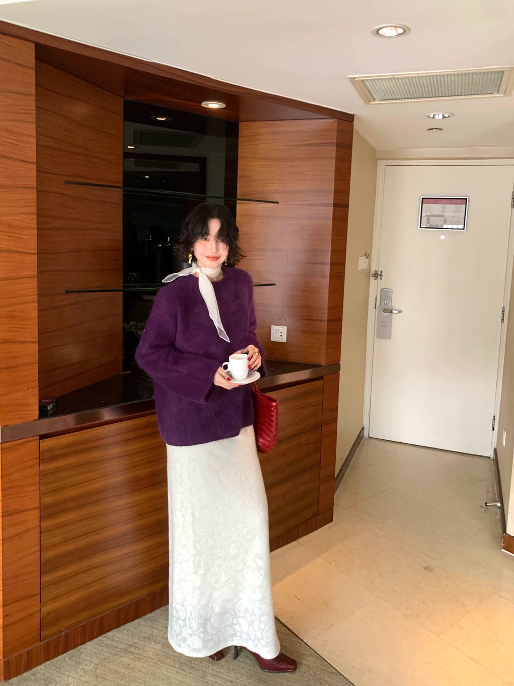 KELIFAN Elegant Vintage Lace Long Skirt