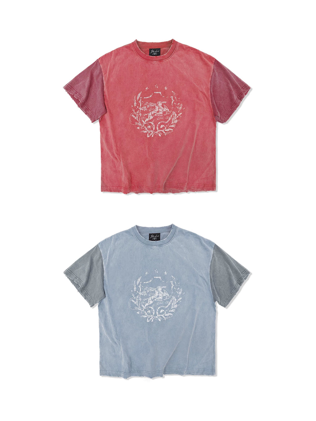 WANNA LAB Old Color Matching Loose Tee