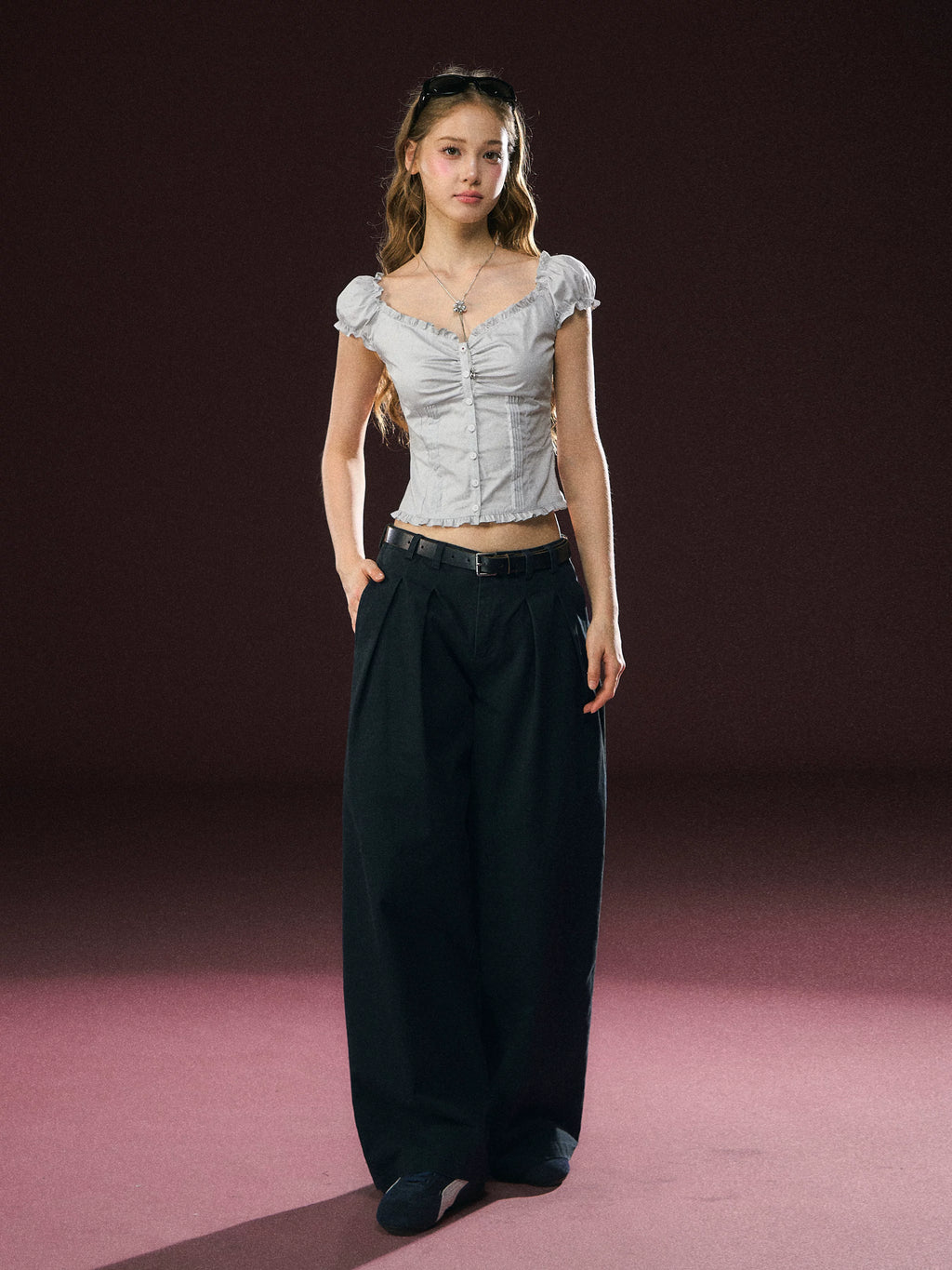 Ariseism Vintage Loose Wide Leg Casual Pants
