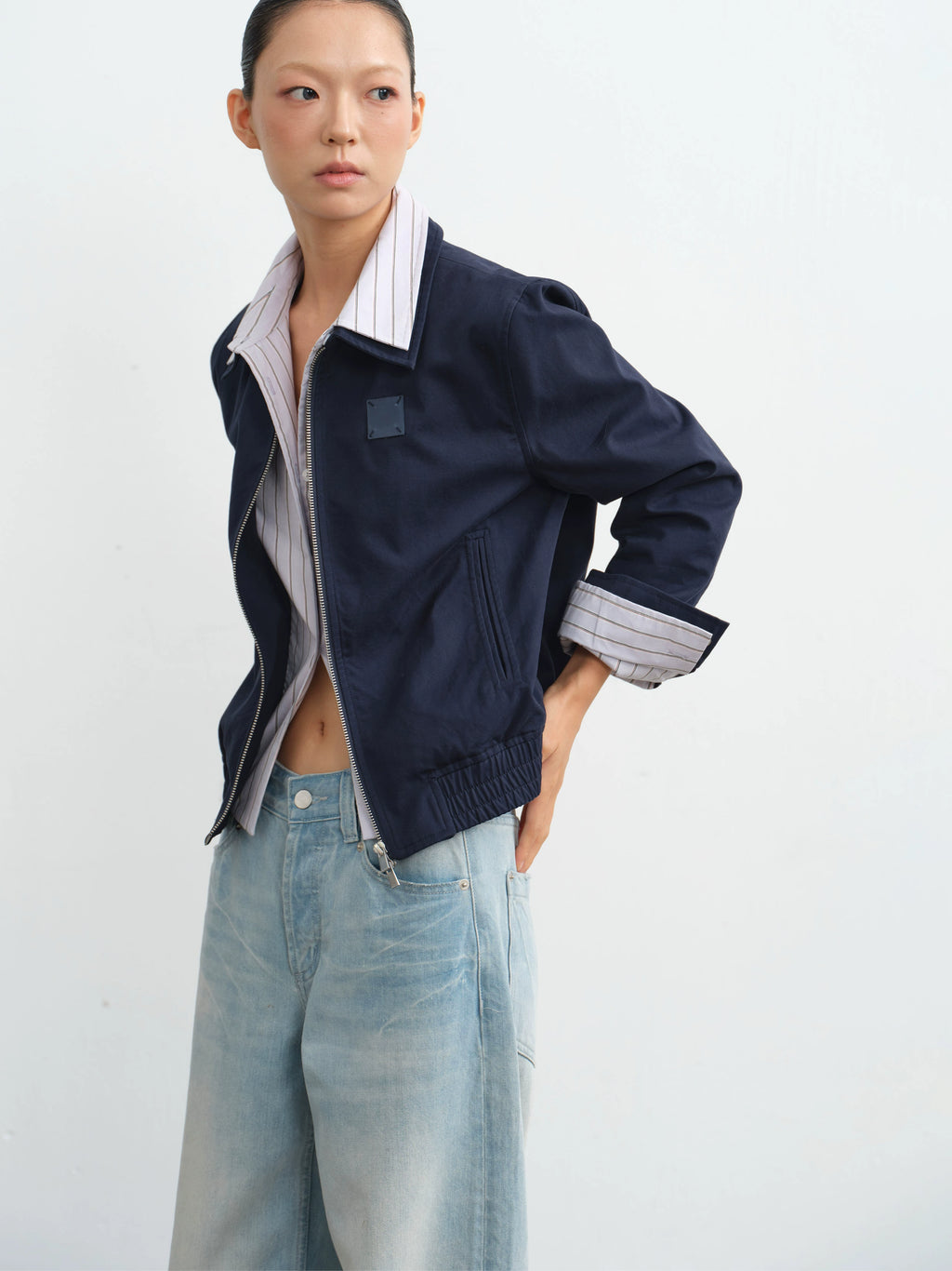 LINY LIBERTY Lapel Loose Short Jacket
