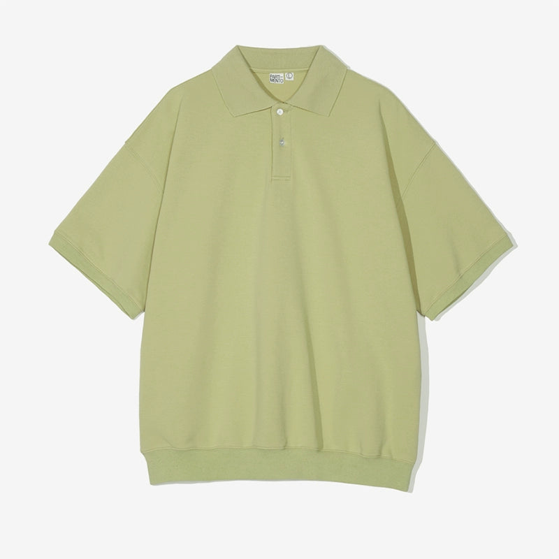 PARTIMENTO Casual Solid Color Loose Knitted Tee