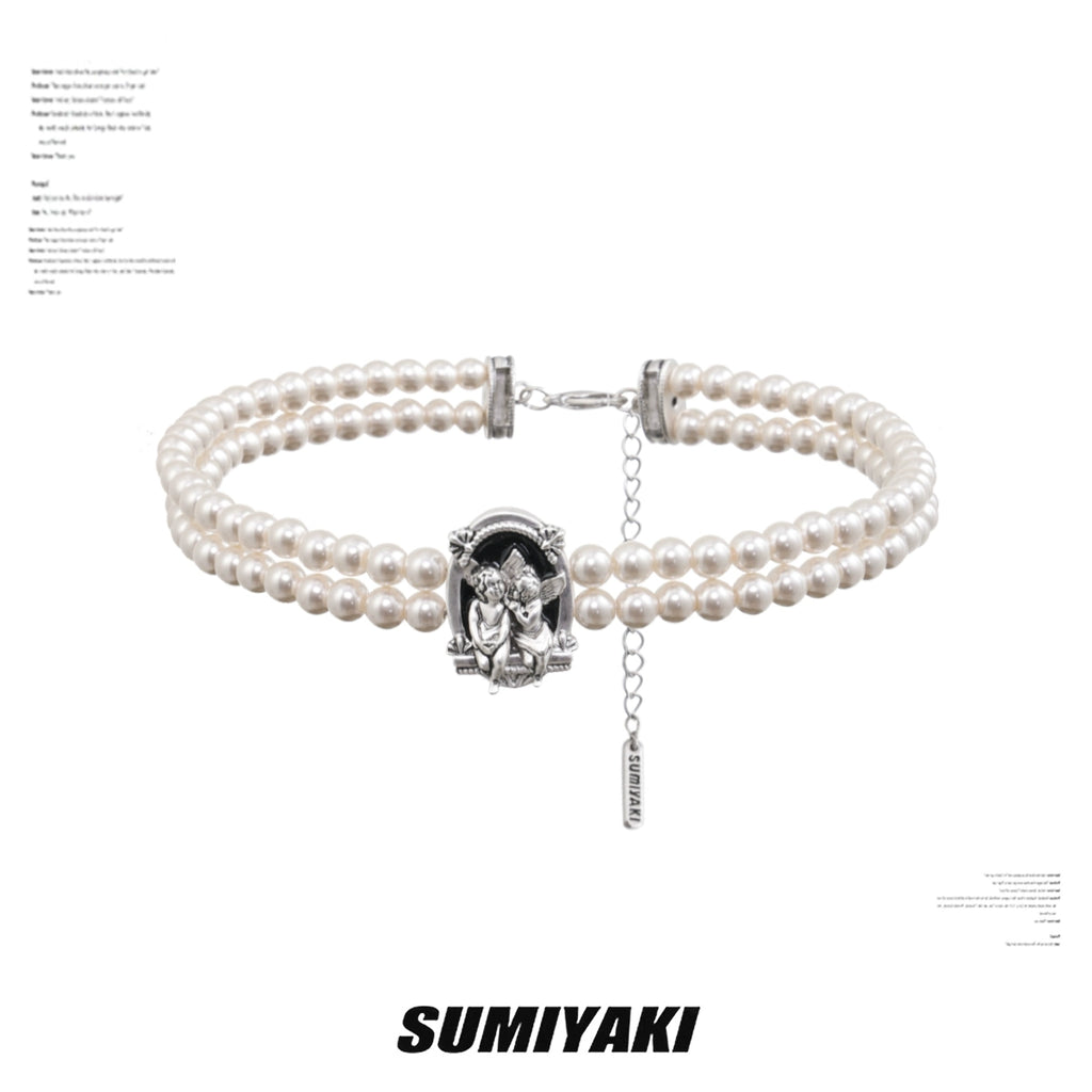 SUMIYAKI Retro Pearl Premium Texture Niche Necklace
