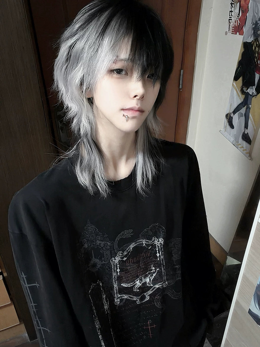 Wetbody Retro Old Casual Long Sleeves