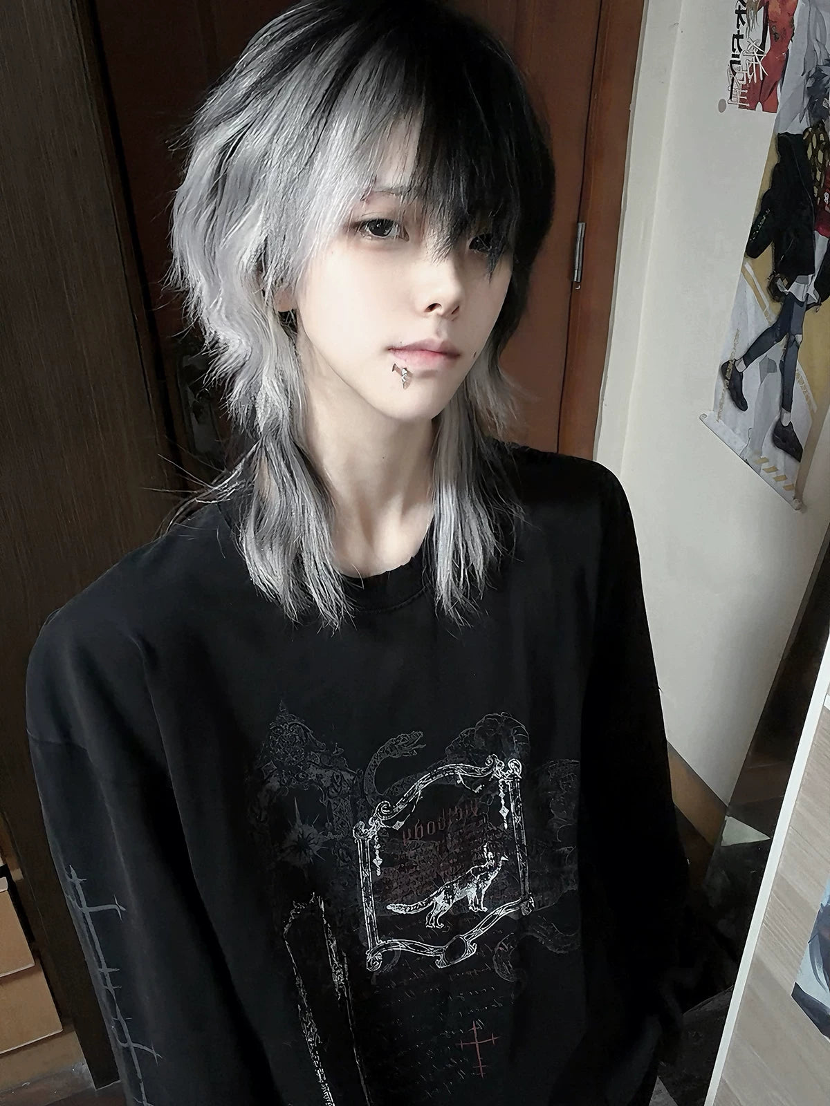 Wetbody Retro Old Casual Long Sleeves