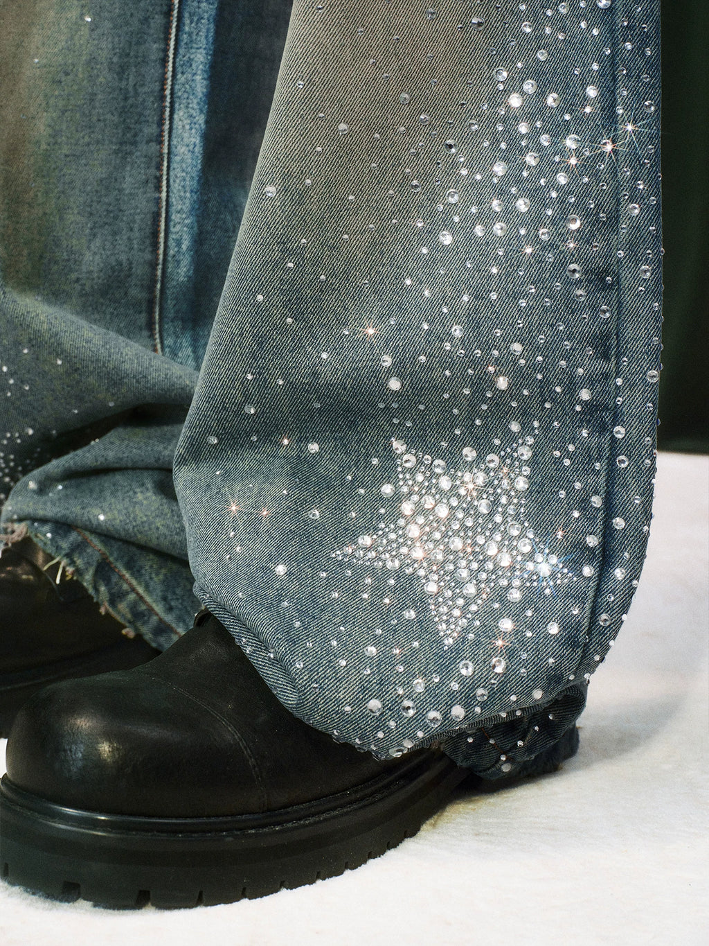 YADcrew Hot Diamond Wide Leg Jeans