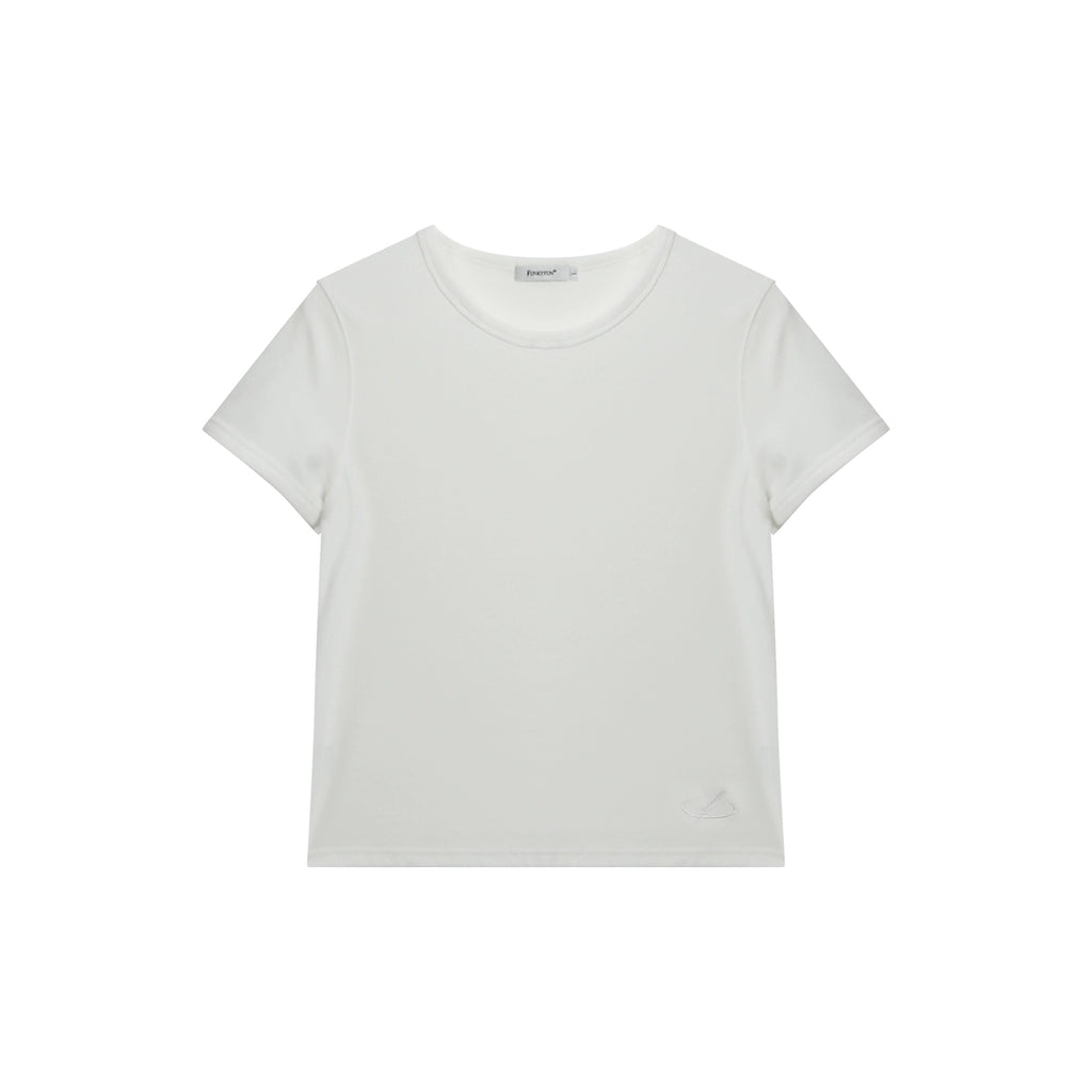 FUNKYFUN Basic Fashionable Minimalist Loose Short TEE