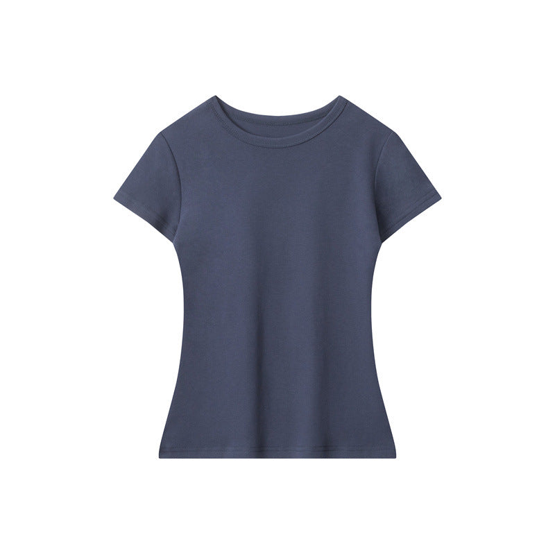 Nariele Slim Round Neck Short Tee