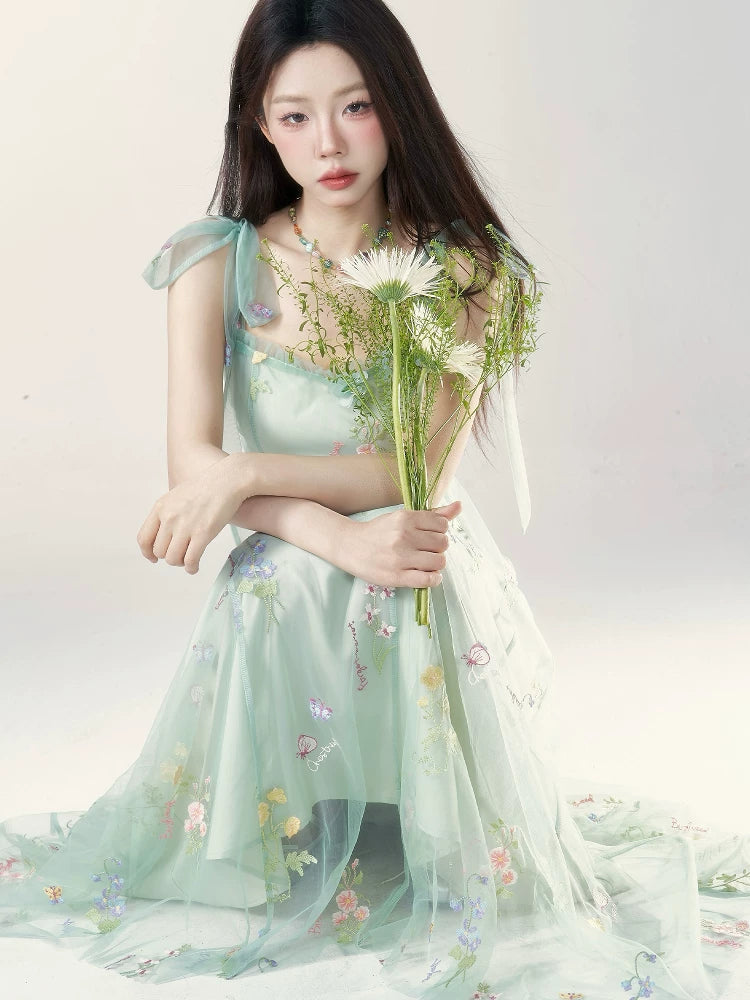 Wildberry Floral Suspender Waist Thin Dress (Clearance)