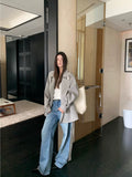 YOUNG KYLIN Lace-up High-end Casual Loose Korean Coat
