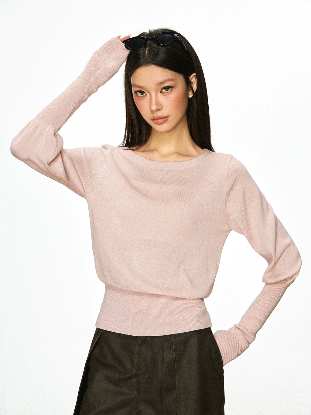 Cherry Melody | Vintage Loose Fit Wool-Blend Knit Sweater