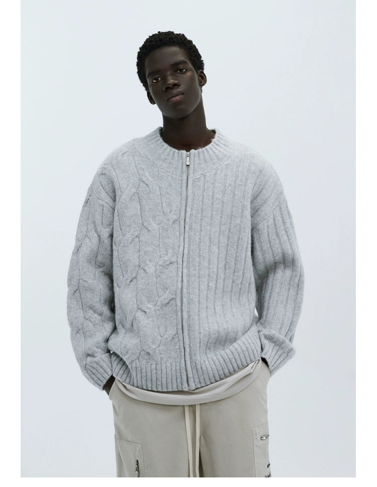 ATRY Stitched Embroidered Cardigan Sweater