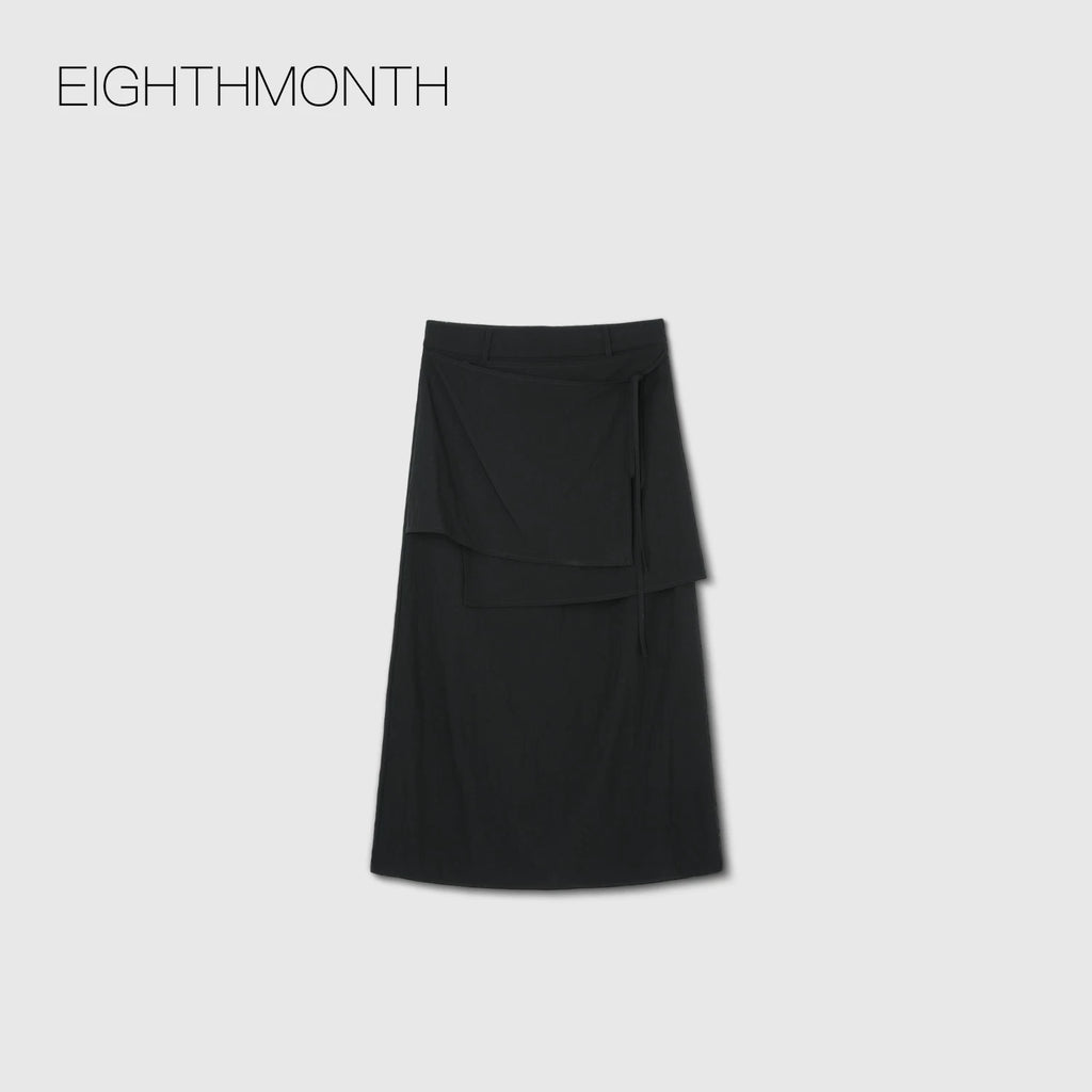 EIGHTHMONTH Irregular Laminated Slim Skirt