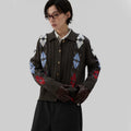 Sameuoo Rhombus Twist Knitted Sweater