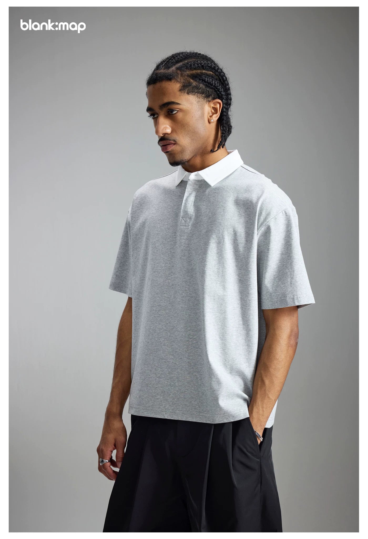 Blank Map Retro Cool Contrasting Tee