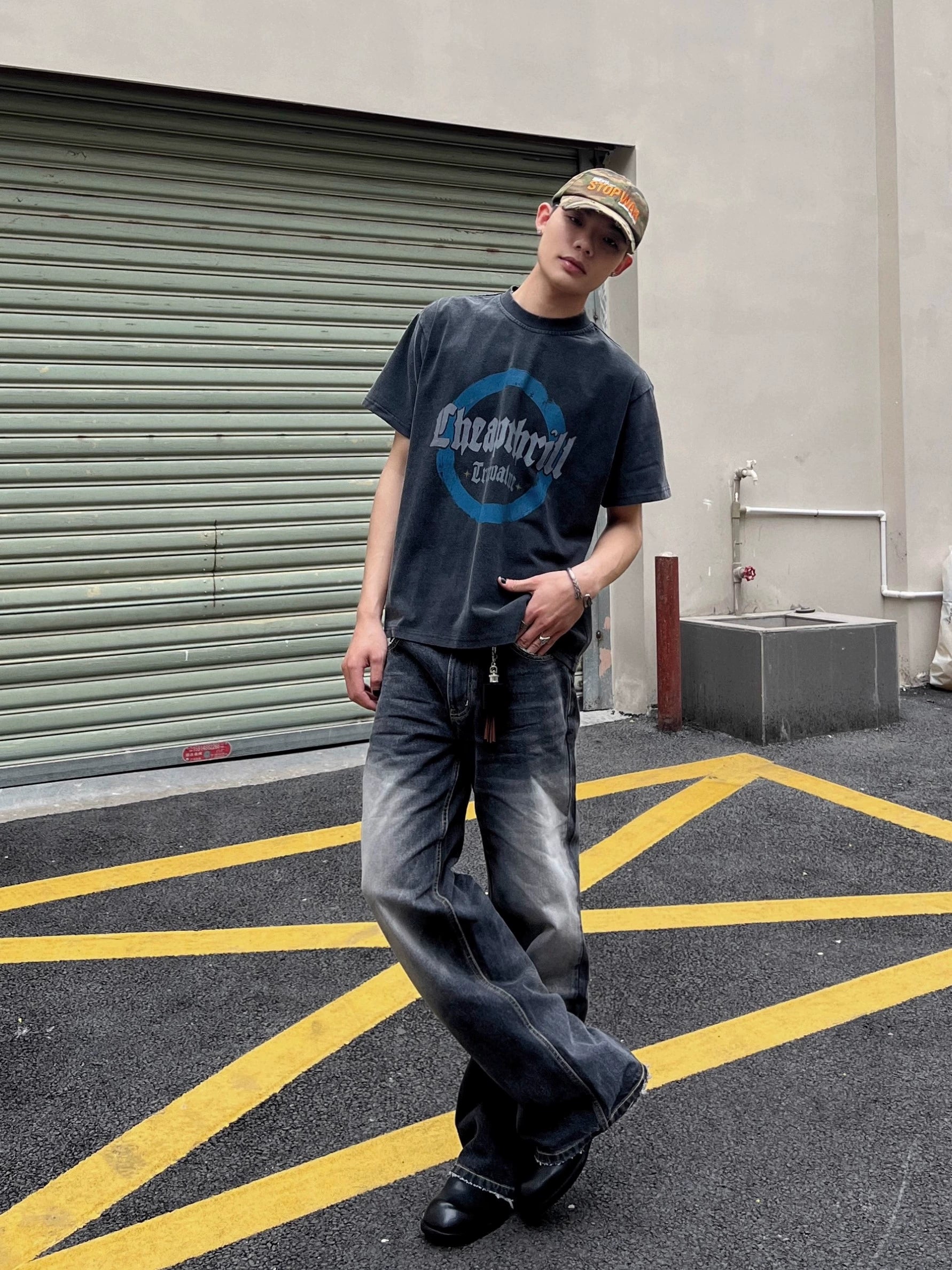 CENSMADE Washed Old Printing Tee