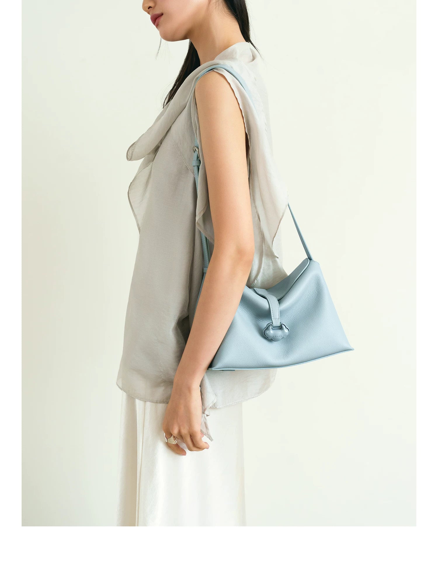 LOSEA First-layer Cowhide Shoulder Messenger Handbag