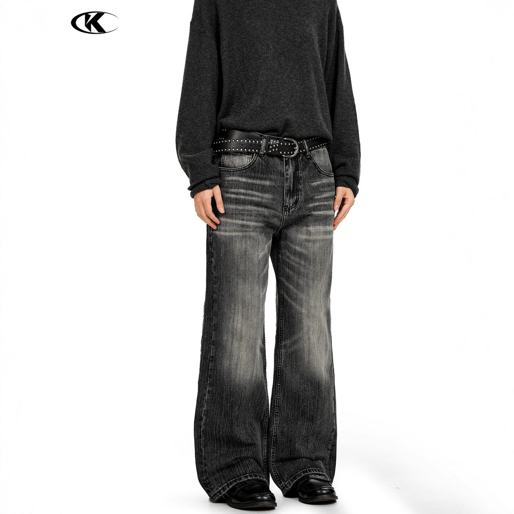 11KN Vintage Loose and Versatile Wide Leg Straight Jeans