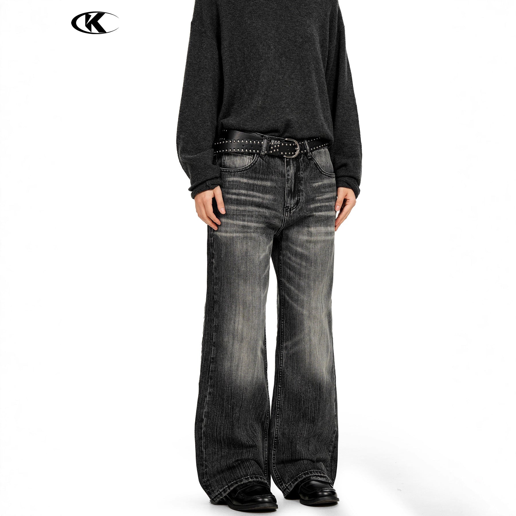 11KN Vintage Loose and Versatile Wide Leg Straight Jeans