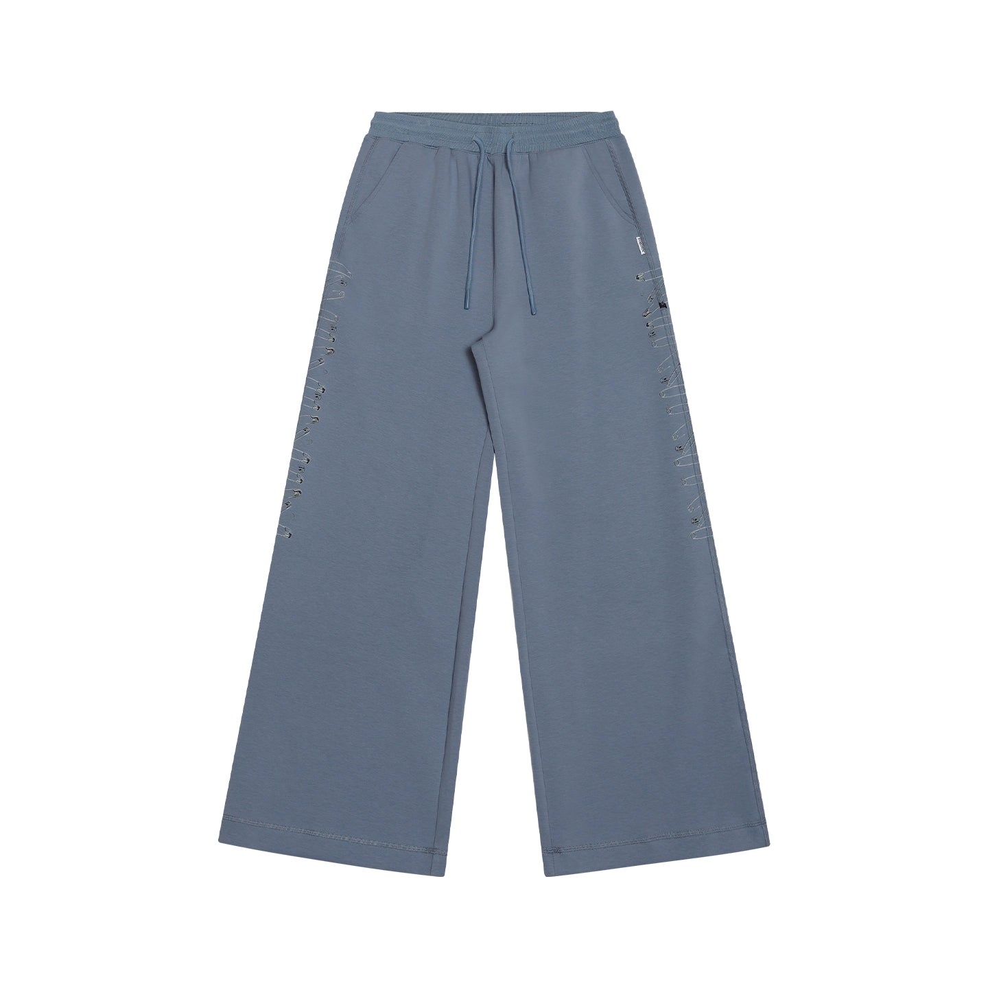 FUNKYFUN Loose-fitting Wide-leg Side-seam Pin-printed Casual Sweatpants