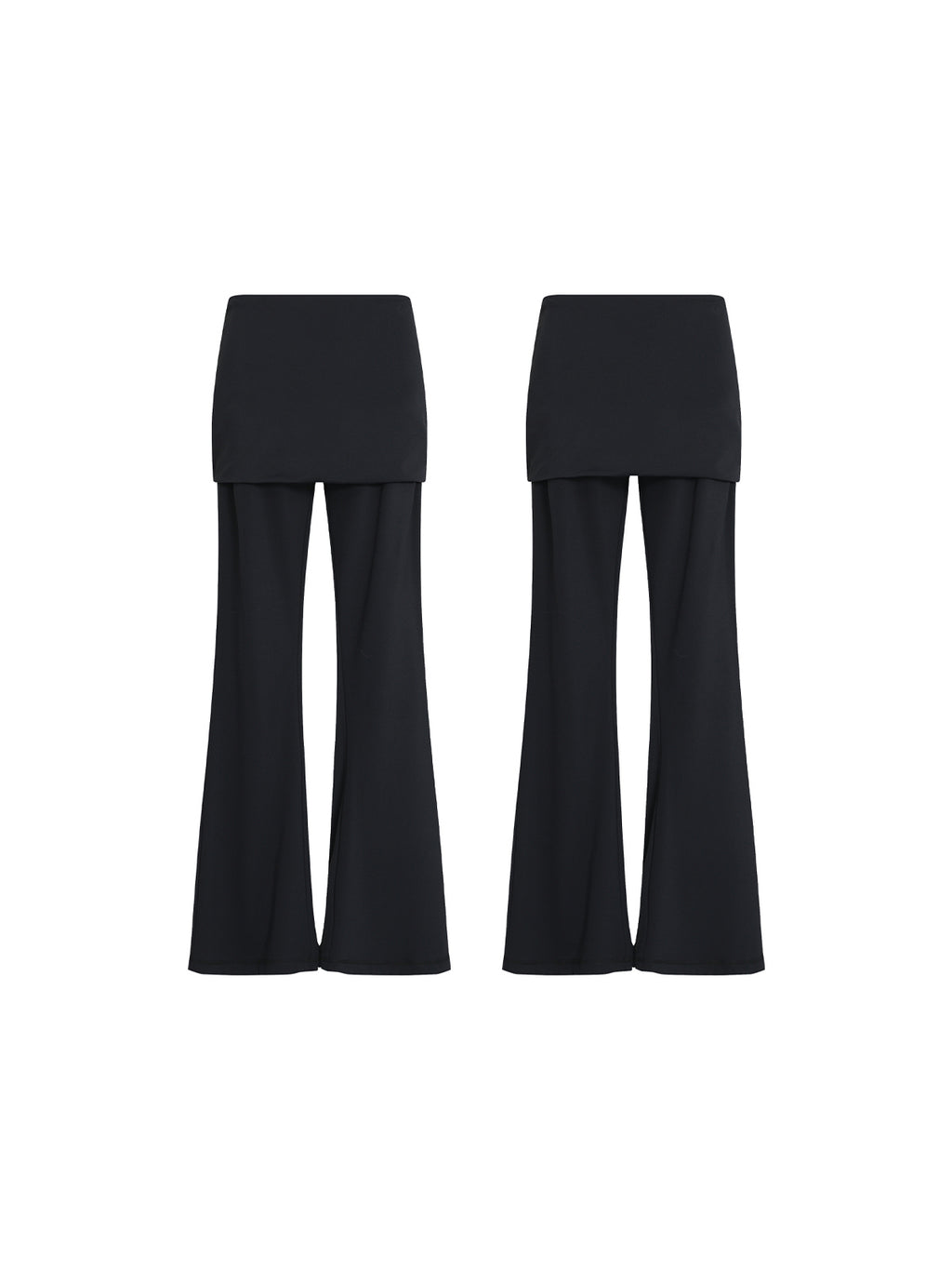 FUNKYFUN Flip-down Two-piece Elastic Horn Yoga Pants