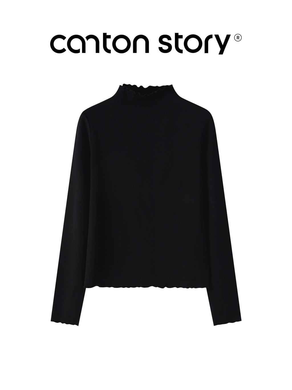 Cantonstory Shoulder Casual Versatile Bottom Shirt