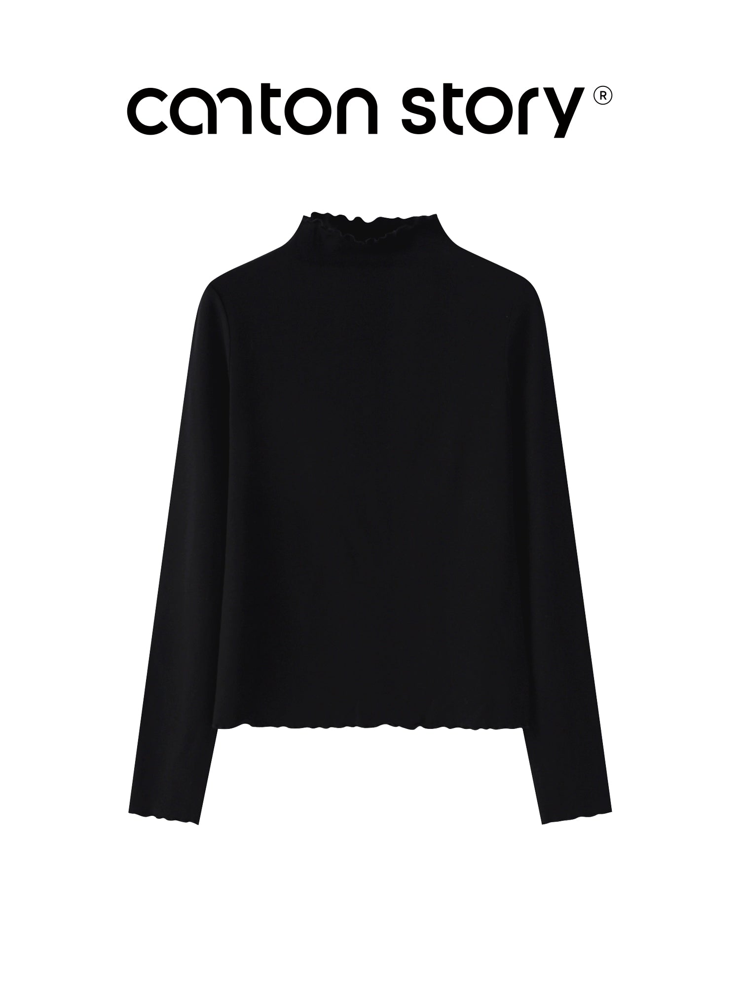 Cantonstory Shoulder Casual Versatile Bottom Shirt