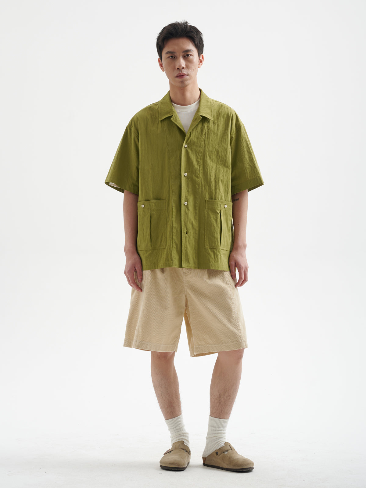 BUTTBILL 25SS Japanese Vintage Tooling Short Sleeve Shirt