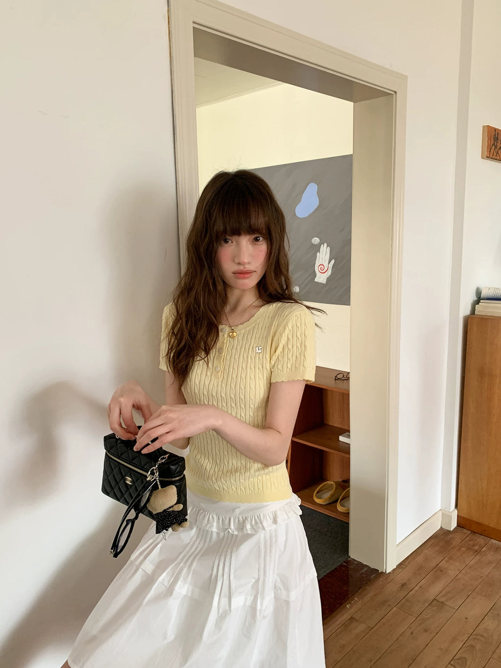 KANO Henry Collar Slim Knitting Tee