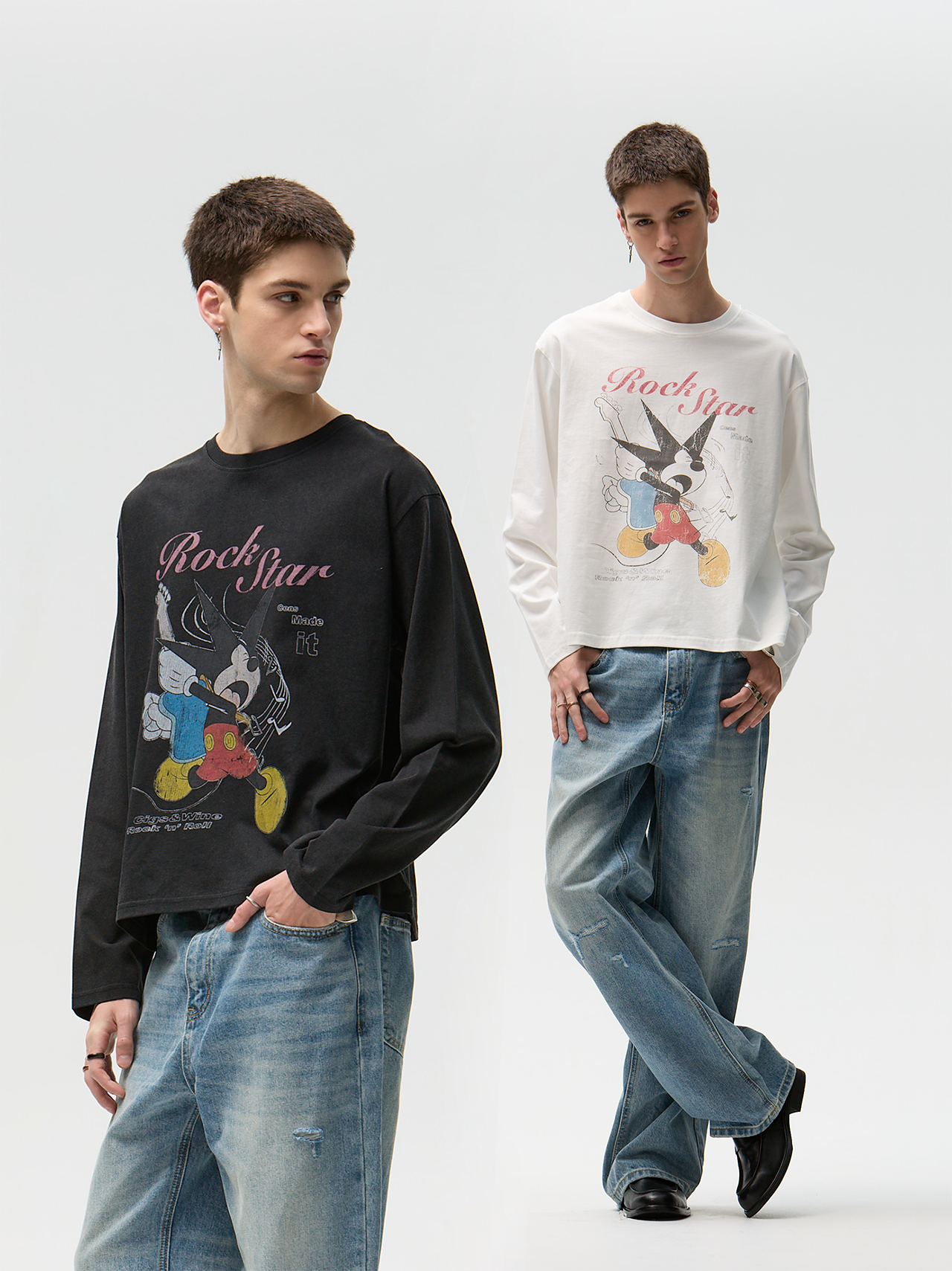 CENSMADE Mickey Old Print Long Sleeve