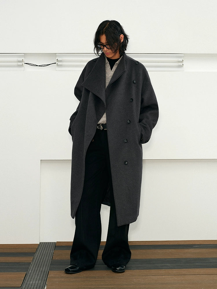 KREATE Wool Swinging Neck Scarf Woolen Coat