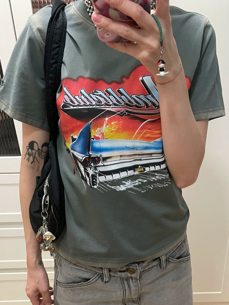 MMBBT Retro Old Printed Round Neck Tee