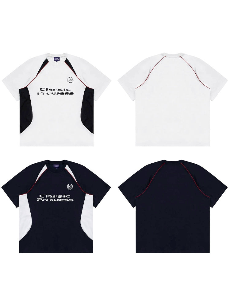 Loopsoon Color Matching Jersey Printed Tee