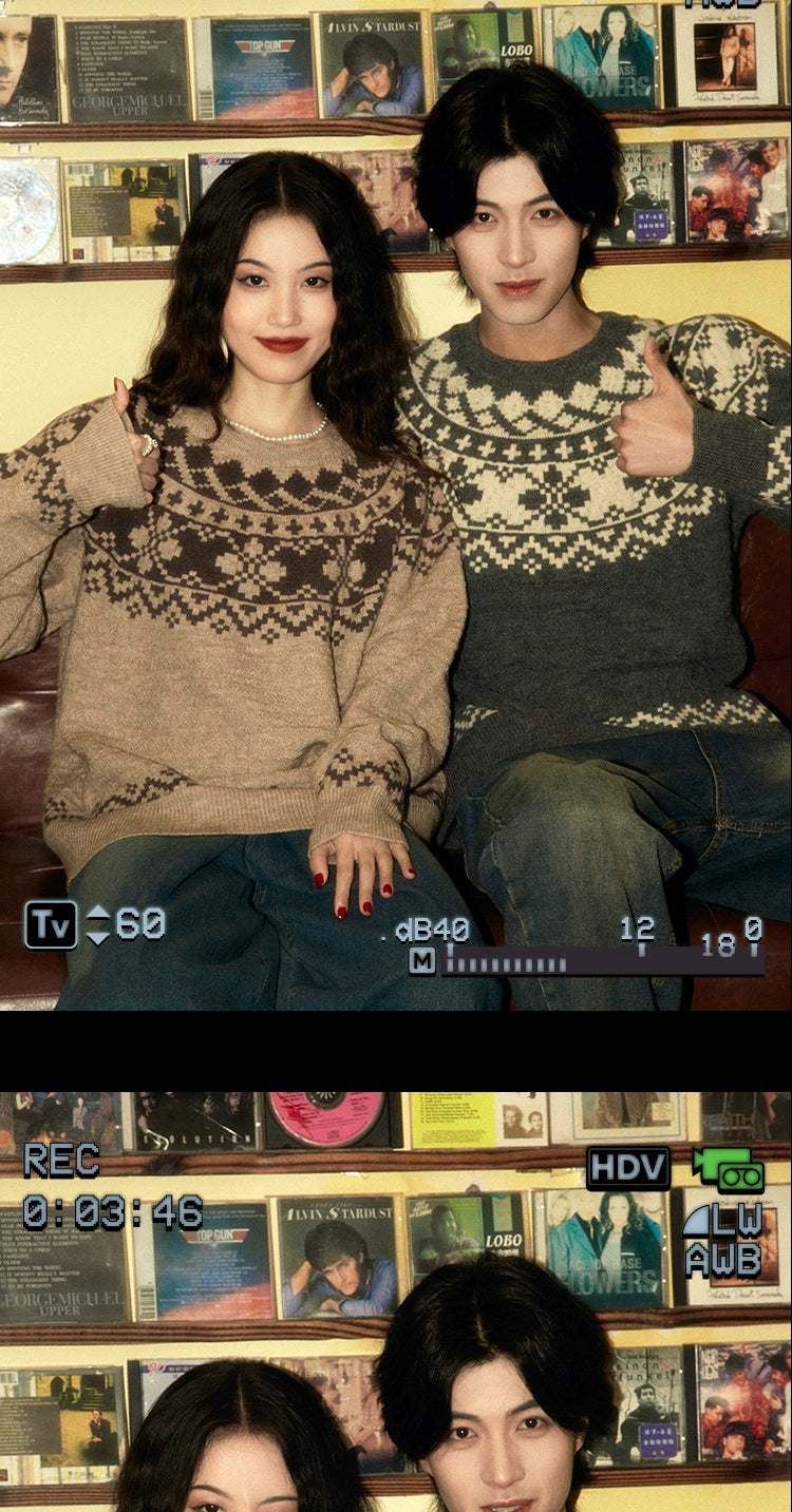 ALOHA Retro Hong Kong Style Niche Lazy Knitted Sweater