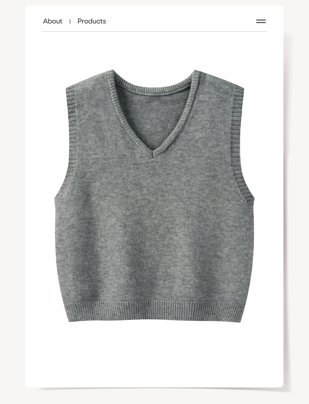 Cantonstory Vintage V-Neck Knitted Vest