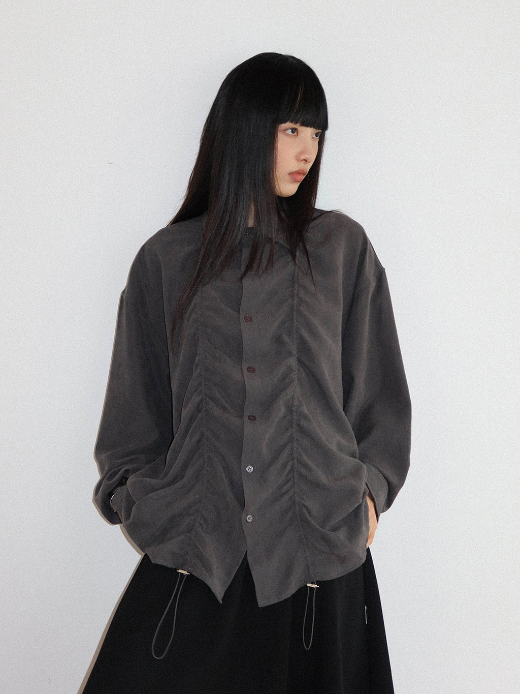 FUNKYFUN Loose Large Version Long-sleeved Shirt Jacket