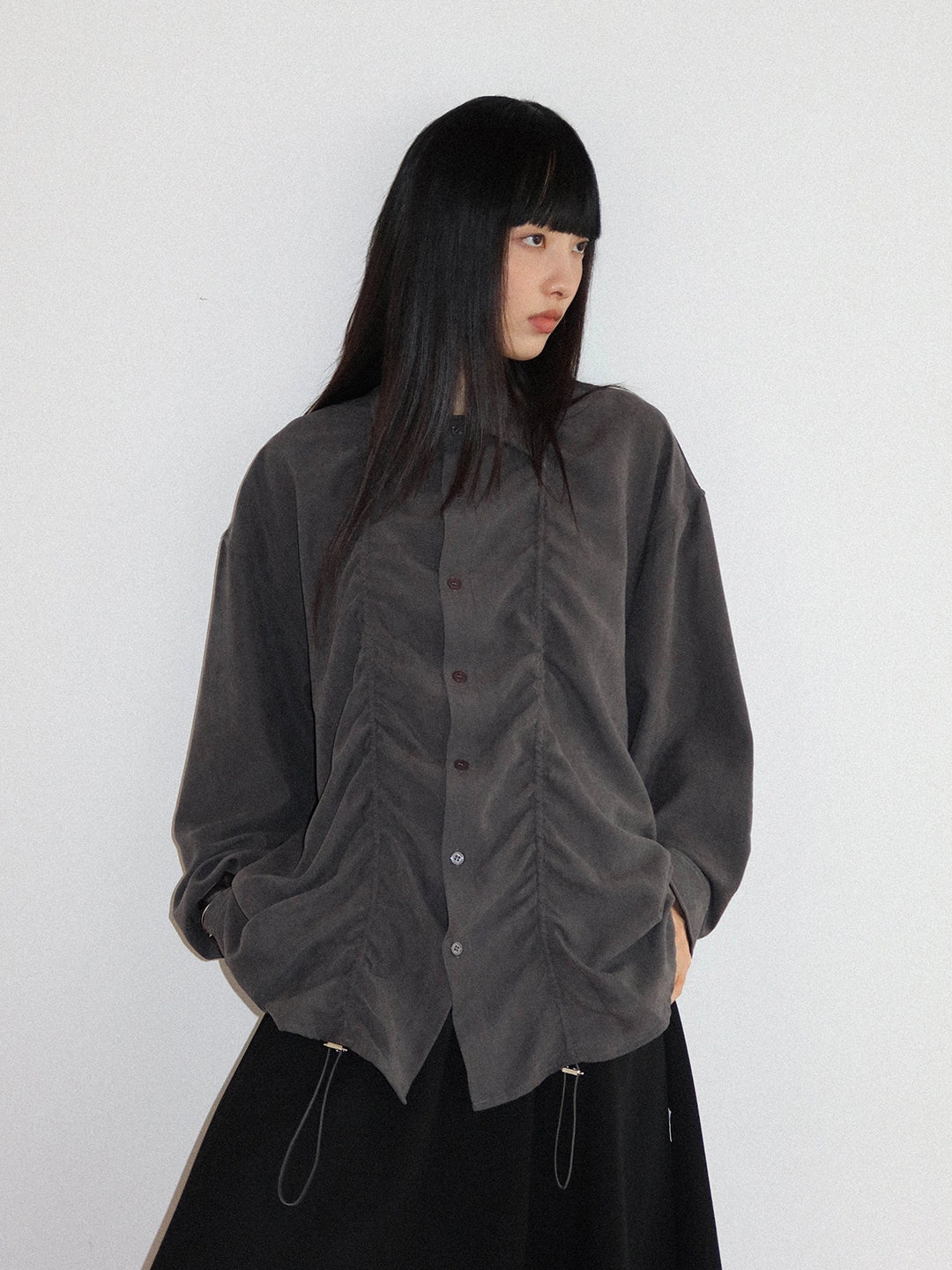 FUNKYFUN Loose Large Version Long-sleeved Shirt Jacket