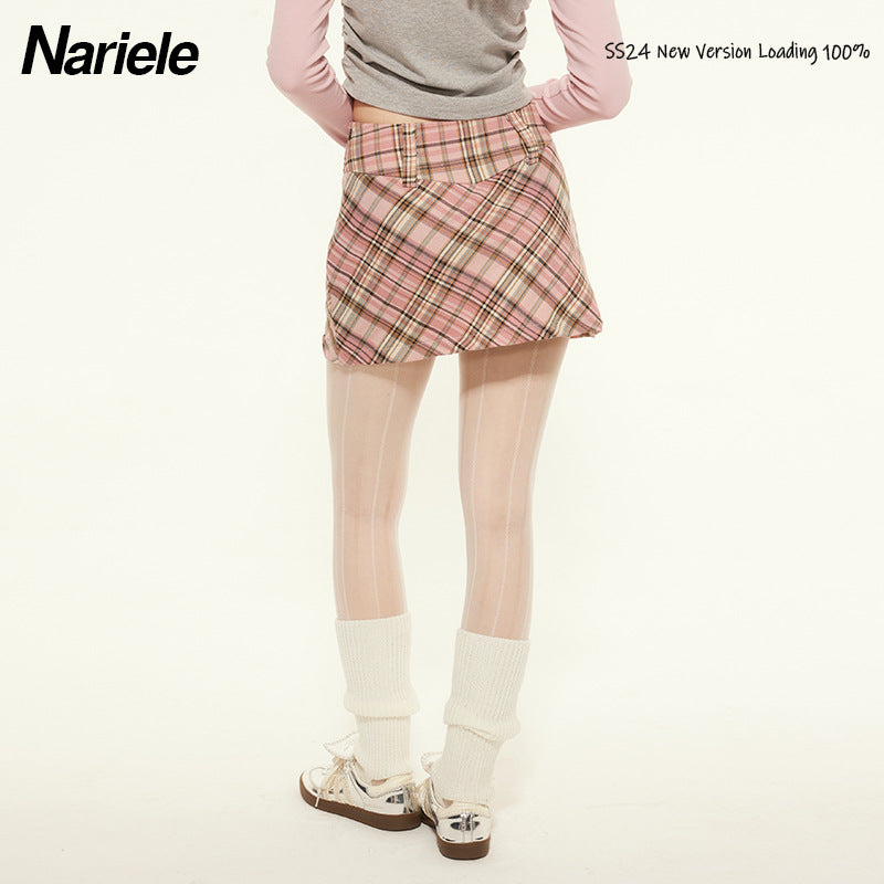 Nariele High Waist Skinny Hip Wrap A-Word Skirt