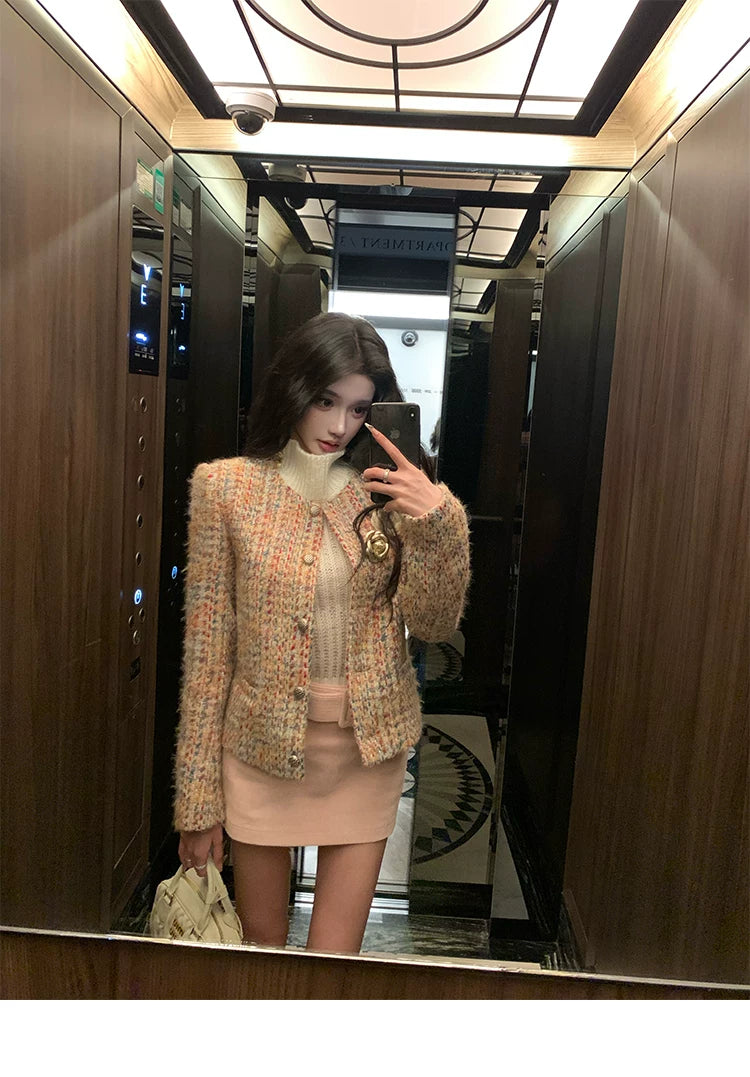 Barb Chill Padded Thousand Gold Wind Skirt Fashion Suit
