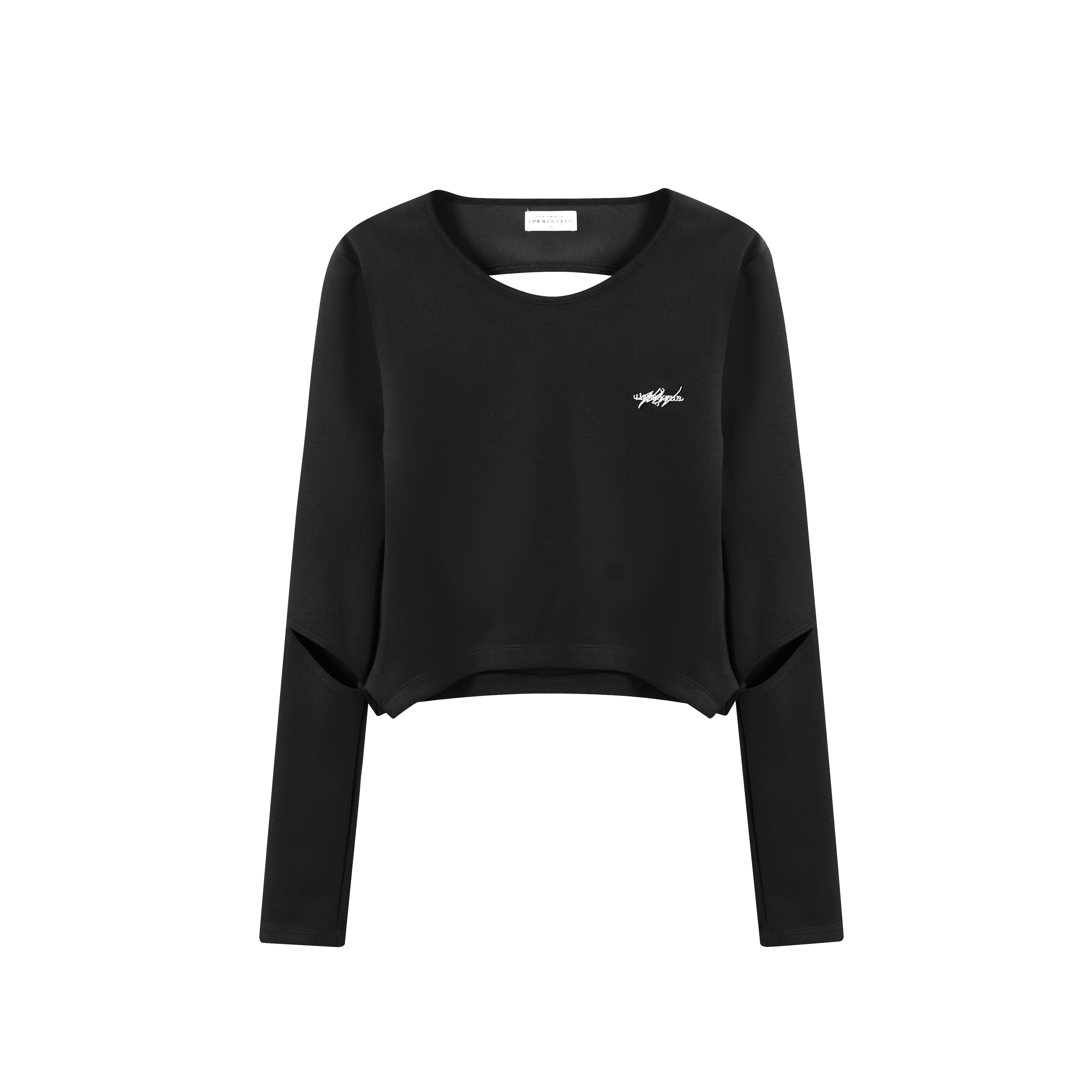 LIMPIDOCULUS Curve Short Hand Sewn Logo Hollow Long Sleeve