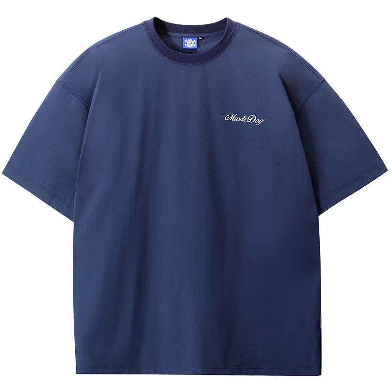 Muscle Dog Reflective Print Athleisure Tee