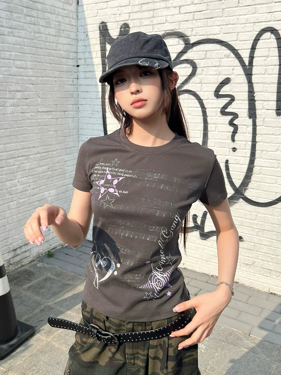 404MOB Retro Front Shoulder Slim Tee