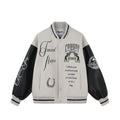 MATCHA STORY Embroidered Loose Baseball Jacket