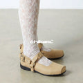 CHILIGIRL Flower One-word Buckle Strap Versatile Shoes