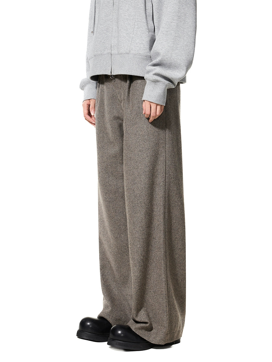 BTSG X Peoede 50% wool straight wide-leg Pants