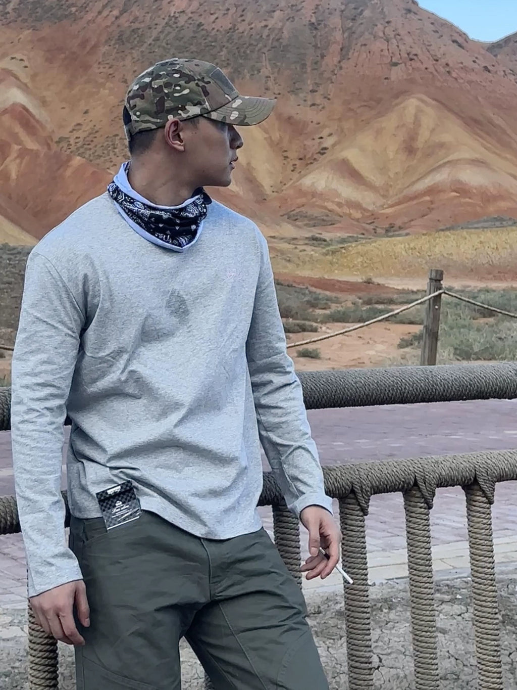 GTAL Sports Ice Skin Quick-drying Elastic Round Neck Long Sleeve