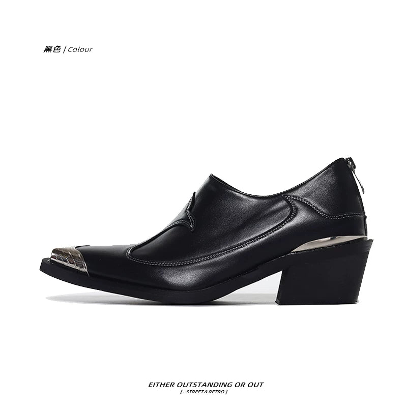 SHENLV STUDIO Pointed-toed High-heeled Leather Shoes