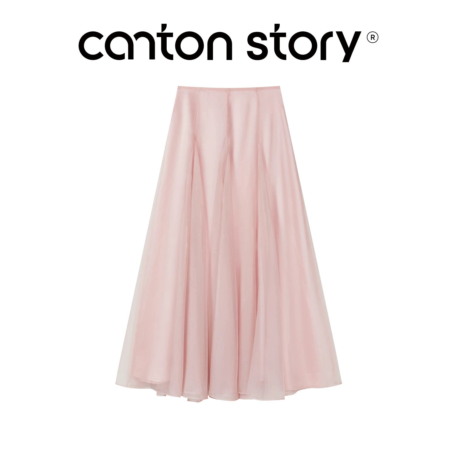 Cantonstory Versatile Mesh High Waist Skirt